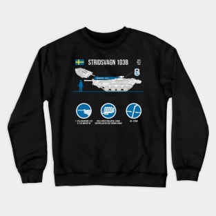 Infographic Stridsvagn 103B on the dark Crewneck Sweatshirt